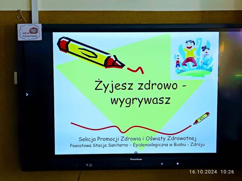 Prelekcja na temat zdrowego stylu życia grupa ''Żyrafki''